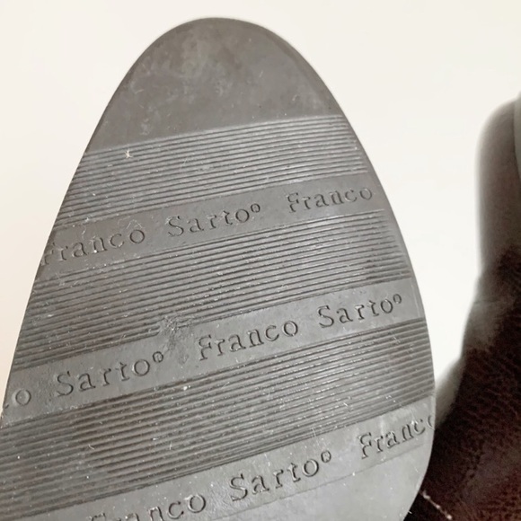 Franco Sarto Lea Leather Knee Heel Boots 7.5 - Picture 7 of 8